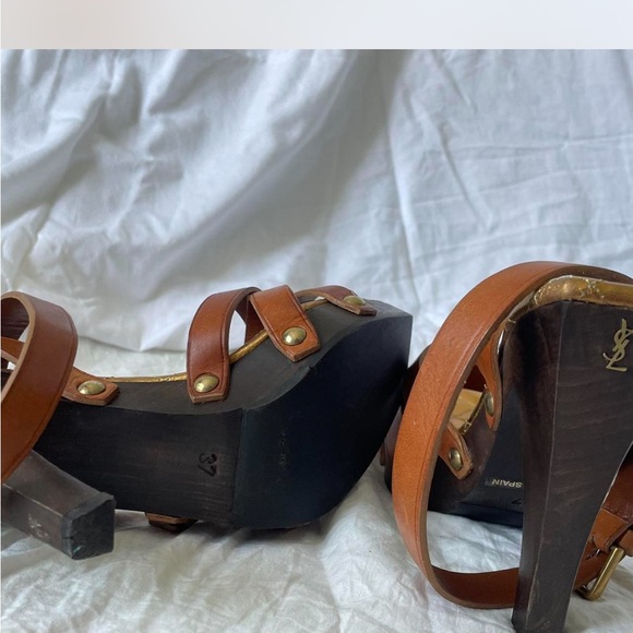 Yves Saint Laurent Women's Brown High Heel Sandals - Picture 5 of 5